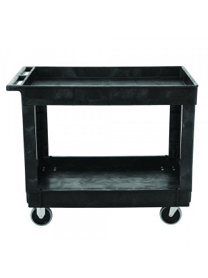 Carro de Serviço com 2 Prateleiras Preto 227kg - Rubbermaid
