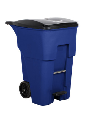 BRUTE com Rodas e Pedal 360L Azul Rubbermaid