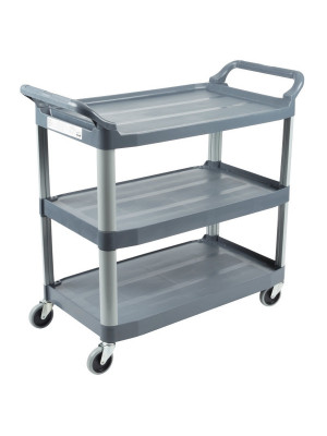 Carro Utilitário com 3 Prateleiras XTRA - Cinza - Rubbermaid  