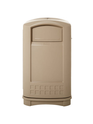 Lixeira Decorativa Bege para Pátios e Praças 190L - Rubbermaid