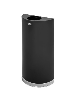 Lixeira Decorativa Meia Lua Preta 45L - Rubbermaid