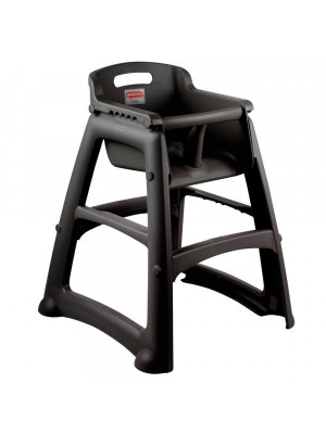  Assento Infantil Sturdy Chair (Cadeira de Alimentação Infantil)-PRETO Rubbermaid 