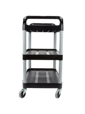 Carro Utilitário com 3 Prateleiras XTRA - Preto - Rubbermaid