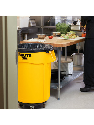  Recipiente BRUTE 166L - lixeira Rubbermaid-AMARELO