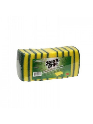 Esponja 3M de Limpeza Dupla Face Scotch-Brite™ Profissional – Embalada 10 Unit - CX C/ 100 Unit. 75 x 110mm