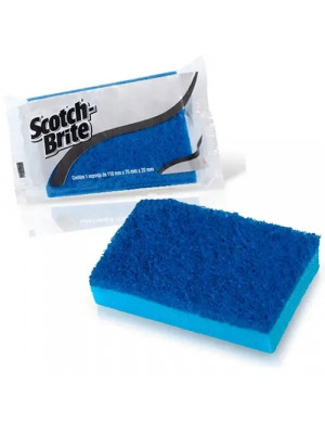 Esponja 3M Não Risca Azul Scotch-Brite™ - Cx C/ 100 