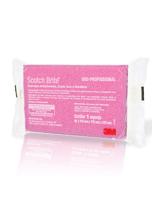 Esponja 3M de Limpeza Sanitária Scotch-Brite™ Profissional – Cx C/ 120 - 75 x 110mm